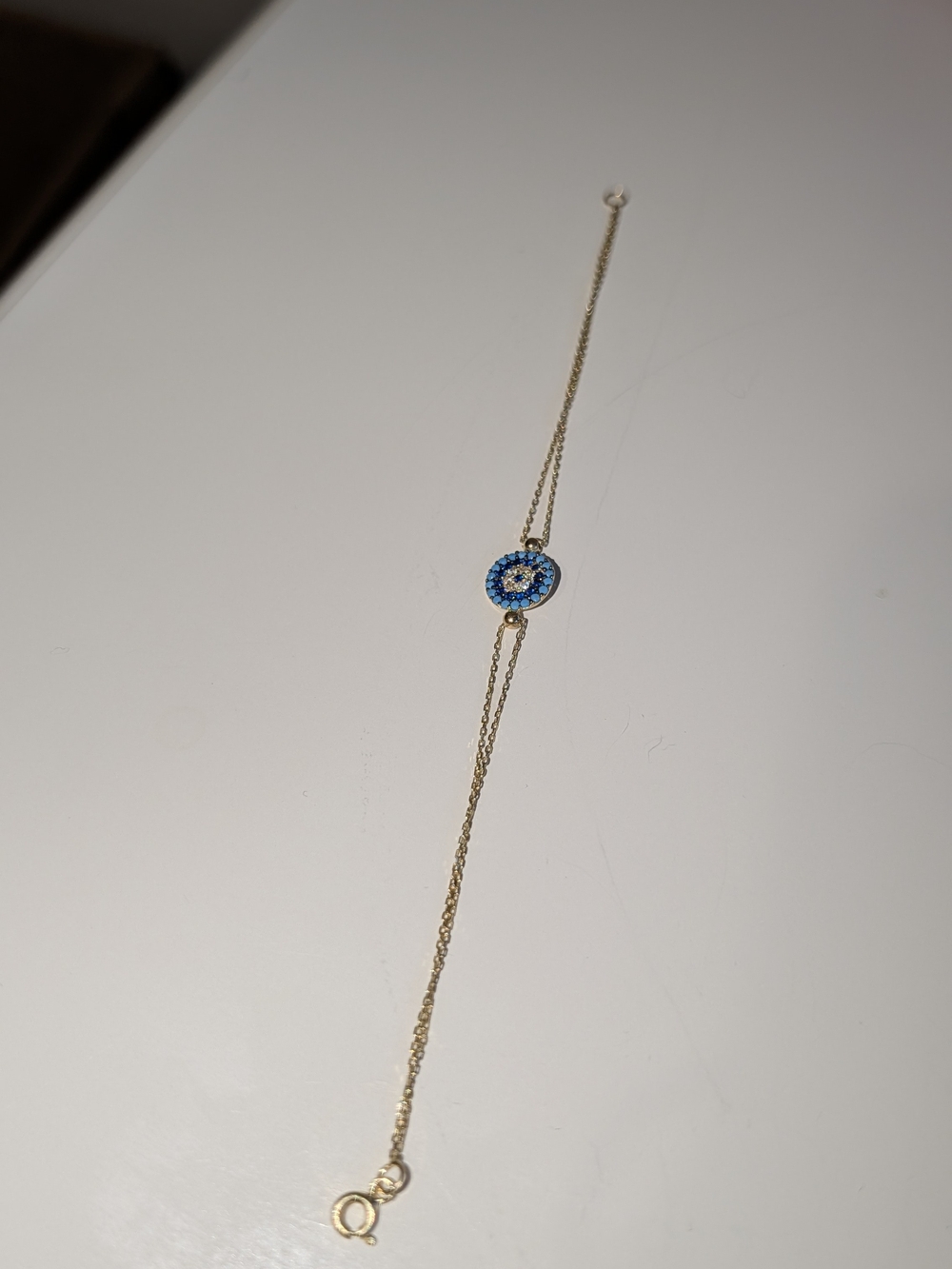 Gold Plated and Blue Evil Eye Brace From the Grand Bazaar in Turkey